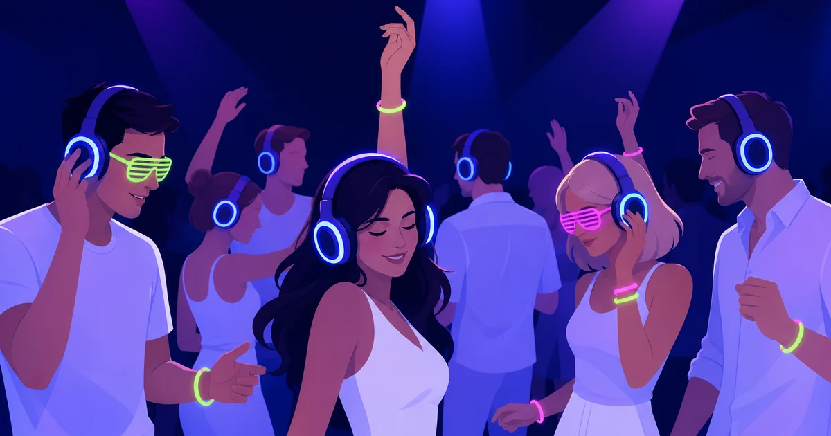 Black light party: UV-lys, glow-effekter og musikk